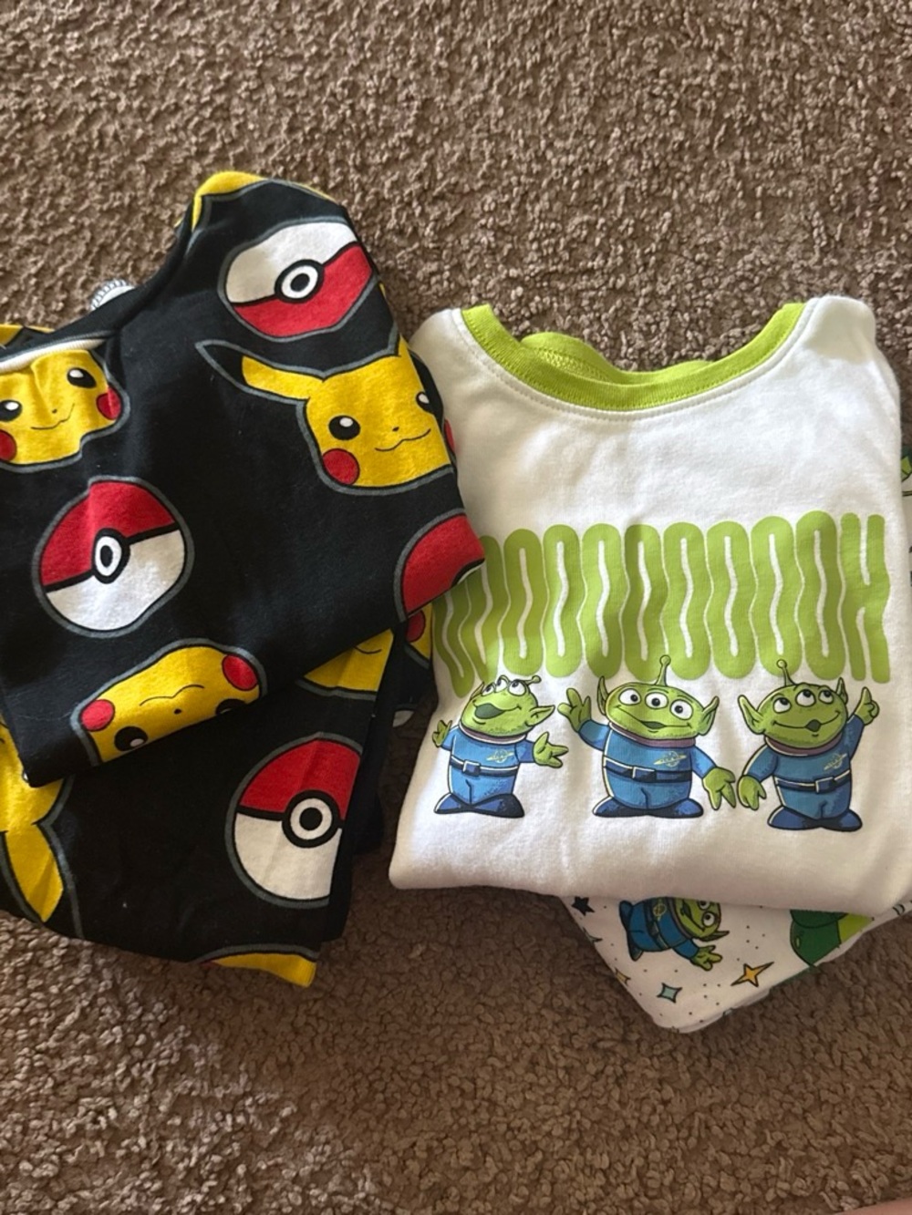 Old Navy Kids Two-Pack One-Piece Pajamas - Black, White, Yellow, Green